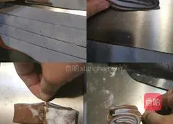 Illustration of how to make two-color flower rolls 5