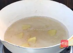 Pig Illustration of how to make liver paste soup 6