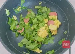 Happy breakfast! Ham fried noodles! Illustration of how to do it 6