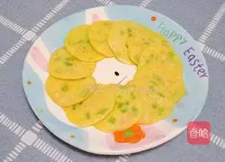 Illustration of how to make loofah and shrimp cakes (baby food supplement) 14