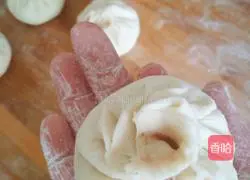 Illustration of how to make glutinous rice and bean paste buns 8