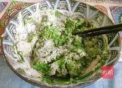 Illustration of how to make spinach steamed buns 10