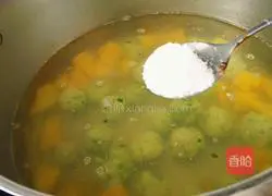 Mango Spinach Ball Soup Recipe Illustration 13