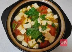 Illustration of how to make tomato and tofu soup 9