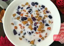 Illustration of how to make three-color taro balls (handmade) 16