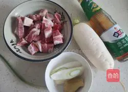 Illustration of how to make mutton and radish soup 1