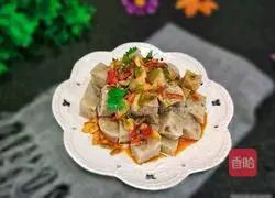 Cold beef Illustration of how to make jelly tendons 1