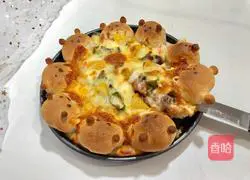 Illustration of how to make bear pizza 23