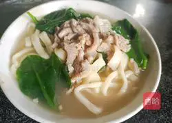 Watercress and Pork Noodles - Magical Illustration of how to make flour 11