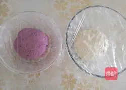 Illustration of how to make two-color purple sweet potato buns 2
