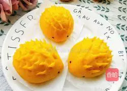 Illustration of how to make pumpkin and hedgehog steamed buns 8