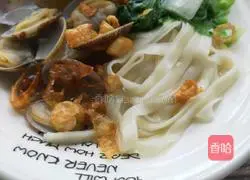 Illustration of how to make clam and vegetable noodles 8