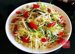 Illustration of how to make bitter chrysanthemum mixed with kohlrabi (fat-reduced vegetables) 9