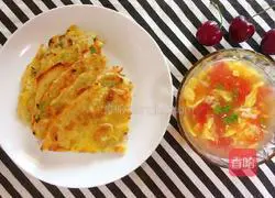 Illustration of how to make egg, chive and scallion pancake 11