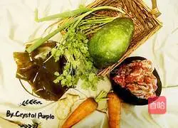 Illustration of how to make winter melon, pork ribs and kelp soup 1