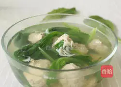 Illustration of cooking a pot of cabbage ball soup with vegetables, meat and soup 3