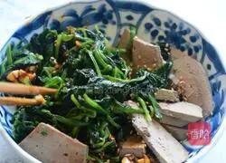 Illustration of how to make cold spinach and pork liver 8