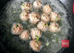 Illustration of making fungus and vegetable meatball soup 12