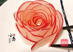 Illustration of how to make red radish and roses 15