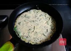 Illustration of how to make mint egg pancake 8