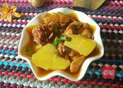 Illustration of how to make potato stewed chicken nuggets 12