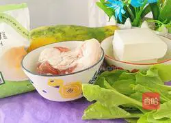 Illustration of how to make papaya tofu dumpling soup 1