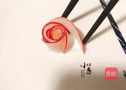 Illustration of how to make red radish and roses 14