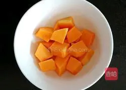 Pumpkin Chicken Illustration of making noodles (baby food supplement) 1