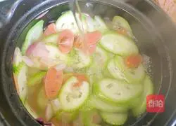 Ham loofah Illustration of how to make soup 6