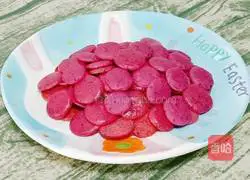 Illustration of how to make dragon fruit and egg soft cake 9