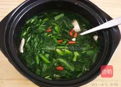 Illustration of how to make cabbage, wolfberry and tofu soup 16