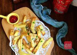 Illustration of how to make snacks with reduced oil version of French fries 10