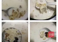 Illustration of how to make peach gum stewed in milk 9