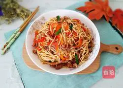 Yangzhou dry shredded fried pork Illustration of practice 16