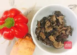 Illustration of how to make fungus and lotus root 1