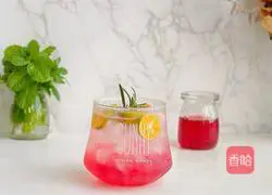 Illustration of how to make green orange pop cranberry drink 9
