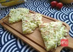 Illustration of how to make cabbage and egg pancakes 1