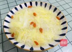 Illustration of how to make glutinous rice and egg drop soup 7