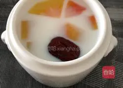 Illustration of papaya stewed in milk 6