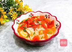 Illustration of how to make shrimp tomato noodles 19