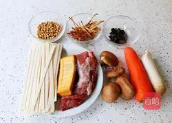 Illustration of how to make Laba noodles 1