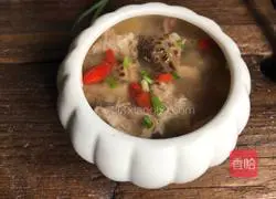Illustration of how to make mushroom and lean meat soup 12