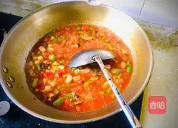Illustration of how to make noodles with chicken, shiitake mushrooms and diced potatoes 10