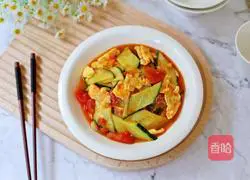 Illustration of how to make tomato, cucumber and scrambled eggs 17