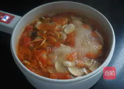 Mushrooms Illustration of how to make tomato fat-reducing soup 7