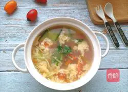 Tomato, cucumber and egg soup (oil-free version) illustration 1