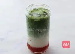 Illustration of how to make Matcha Berry Ice Drink 8