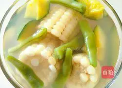 Illustration of how to make sweet melon, bean and corn soup 6