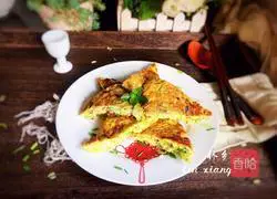 Bitter melon and egg pancake recipe 13