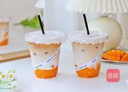 Mango raw coconut milk Illustration of how to make iron 9